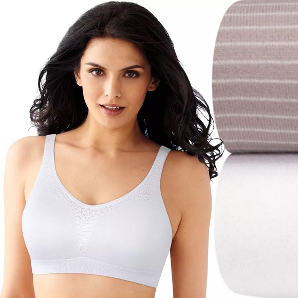 Bali Comfort Revolution Bras 2-pk. Seamless Microfiber Crop Top Set size-S NEW - Picture 6 of 10
